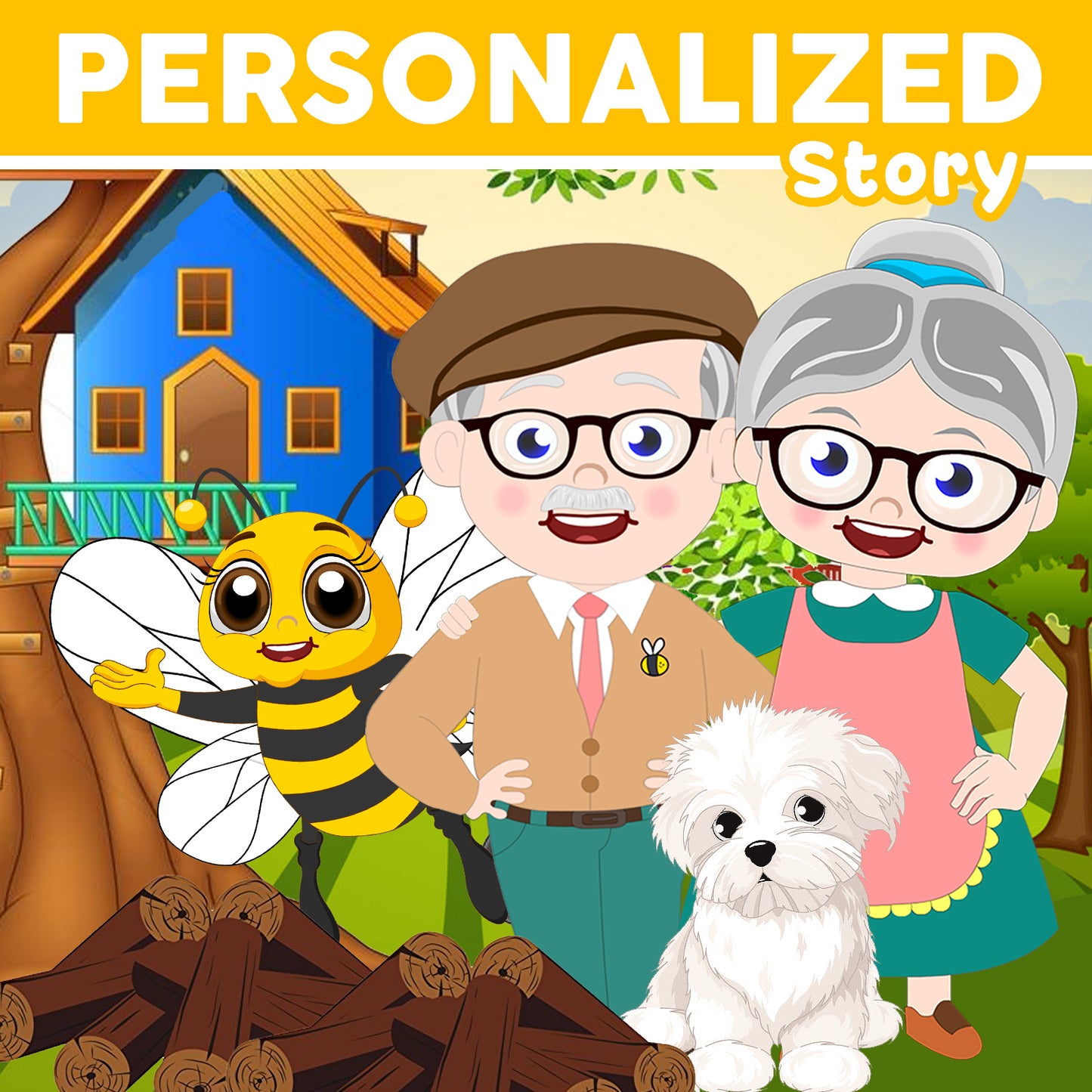 Honeybee Treehouse (personalized)